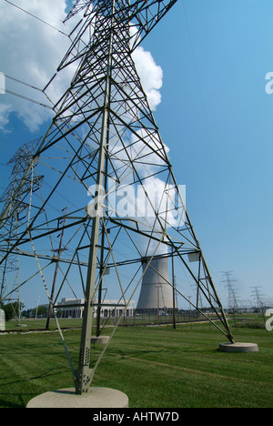 The Davis Besse electrical nuclear power plant at Oak Harbor Ohio near Port Clinton serving Toledo Ohio Stock Photo