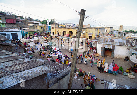 Market square in Harar. Eastern Ethiopia Stock Photo