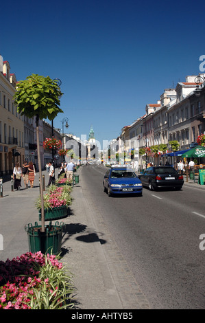 Nowy Swiat (New World) Street in Warsaw, Poland Stock Photo