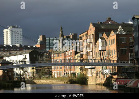 Victorian architecture of Leeds Bridge in Leeds City Centre Stock Photo ...