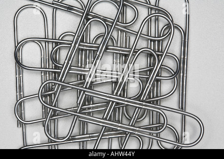 Pile of large paperclips. Stock Photo