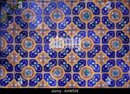Tile Mosaic, Casa del Rey Moro (Moorish King’s House) in Ronda, Andalusia (Spain) Stock Photo