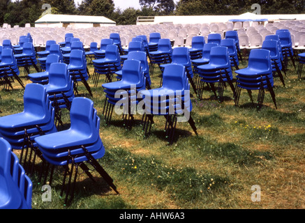 Seating for an outdoor concert Stock Photo