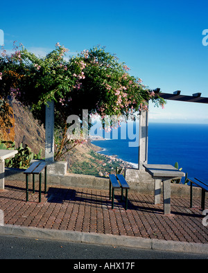 rest area south coast viewing at Paul do Mar, Madeira Portugal, Europe   Photo by Willy Matheisl Stock Photo