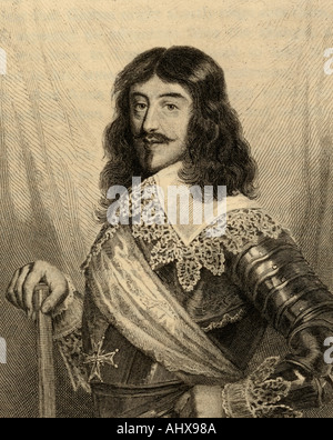 Louis XIII, 1601 -1643.   King of France from 1610 to 1643 and King of Navarre (as Louis II) from 1610 to 1620. Stock Photo