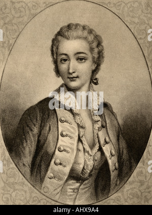 Jeanne Bécu, Comtesse du Barry, 1743 – 1793. Last chief mistress of Louis XV of France. Stock Photo