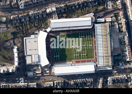 High level vertical aerial view down of Arsenal Football Club Highbury Stadium London N7 N5 England UK January 2006 Stock Photo