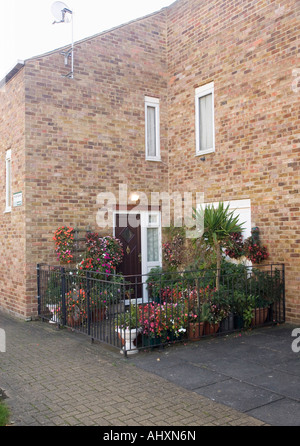 small front garden kept in good condition in Harlow, Essex, UK Stock Photo