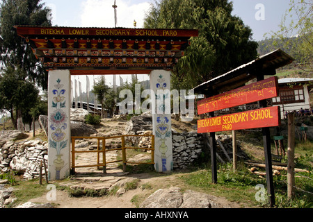 Bhutan education Haa Valley Bitekha Lower Secondary school Stock Photo