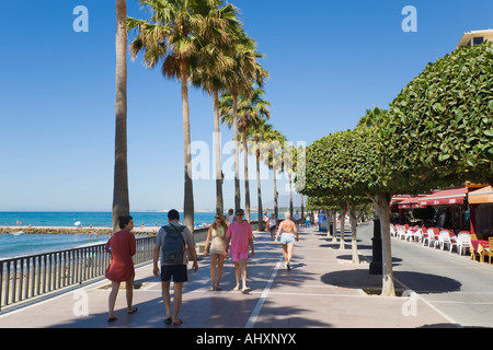 Marbella Malaga Province Costa del Sol Spain Paseo maritimo Seaside promenade Stock Photo
