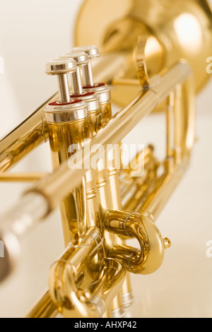 Closeup of trumpet Stock Photo