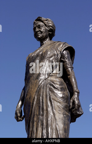 India Himachal Pradesh Shimla Simla Hill Station The Ridge Statue of Indira Gandhi Stock Photo