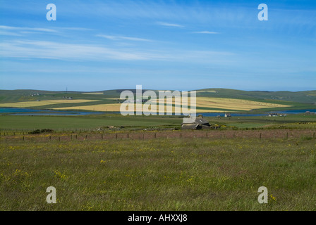 dh Loch of Stenness STENNESS ORKNEY Hill view of Bay of Ireland Loch of Stenness and Brig of Waithe Stock Photo