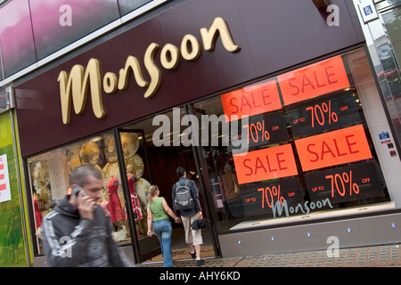 Monsoon clothes store on Oxford Street London Stock Photo