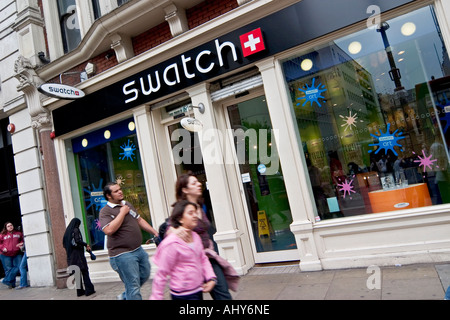 Swatch store on Oxford Street London Stock Photo