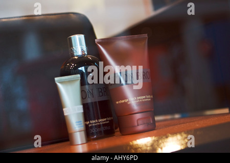 Close up of Molton Brown store window on Regent Street London Stock Photo