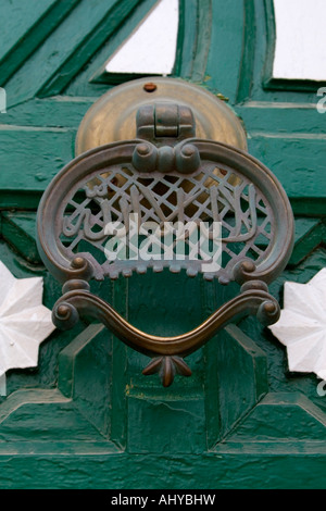 Tripoli, Libya. Door Knocker, Gurgi Mosque, 19th. Century, Tripoli Medina (Old City). 'There is no God but God'. Stock Photo