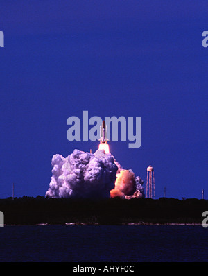 Space shuttle lift off at Cape Canaveral Florida USA Stock Photo