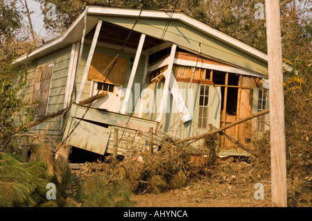 Hurricane Katrina damage near Waveland Mississippi USA Stock Photo