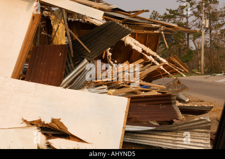 Hurricane Katrina damage near Waveland Mississippi USA Stock Photo