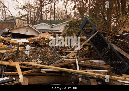 Hurricane Katrina damage in Bay St louis Mississippi USA Stock Photo