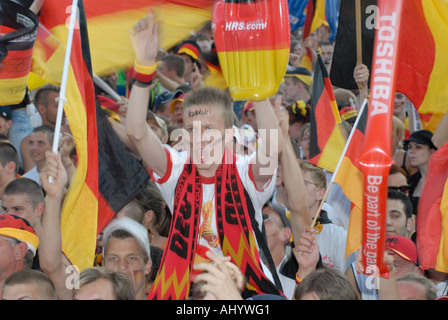 German football fans in Berlin Stock Photo