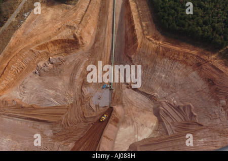 Aerial view of Quarry on Cannock Chase Staffordshire England Stock Photo