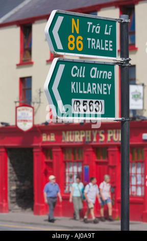 Signposts Dingle Dingle Peninsula County Kerry Ireland Stock Photo