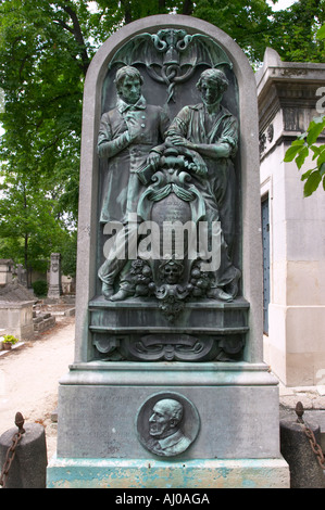 Grave of French abolitionist writer Victor Schoelcher Pere Lachaise Cemetery Paris France Stock Photo