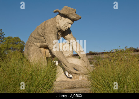 California Gold Country Auburn Claude Chana 1811 to 1882 prospector panning for gold Stock Photo