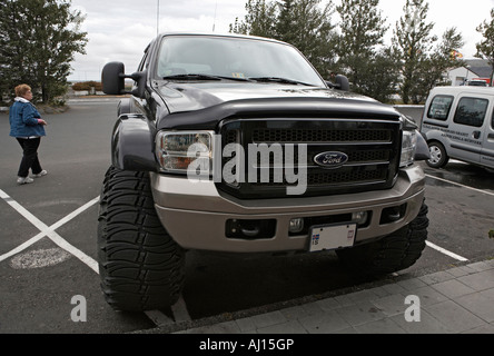 Iceland Ford super jeep Stock Photo