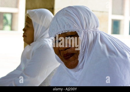Muslim Women at Islamic Study Group Meeting Istiqlal Mosque Jakarta Java Indonesia Stock Photo