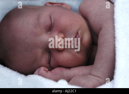 SLEEPING BABY Stock Photo