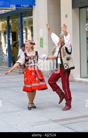 Russian street performers in Spain Stock Photo