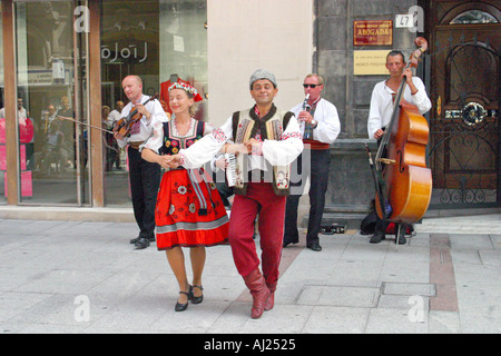 Russian street performers in Spain Stock Photo