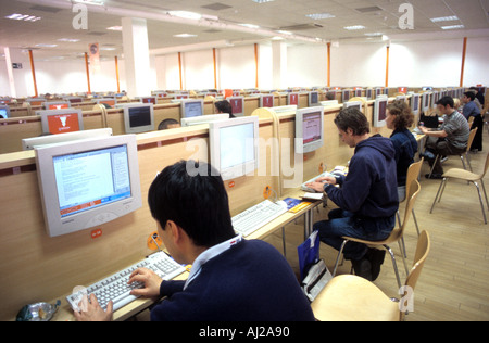 Internet cafe England UK Stock Photo