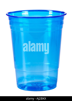 Plastic Blue Drinking Cup Stock Photo