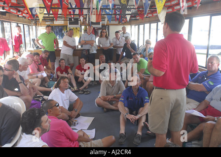 Manhattan Sailing School is the largest and most active sailing school in the tri state region From end of May to end of Septemb Stock Photo