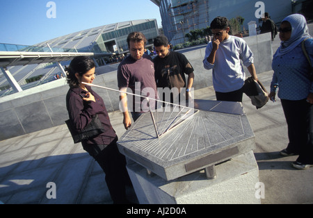 Egyptian Visitors at the Library of Alexandria Stock Photo