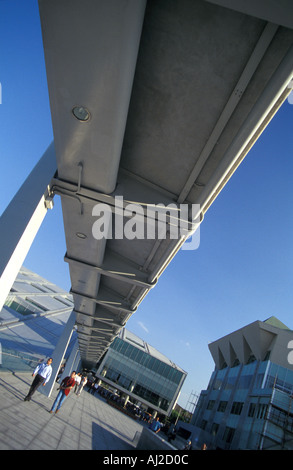 Footbridge at the Library of Alexandria, Egypt Stock Photo