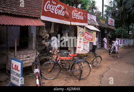 South India Kerela Local Caption Village Life Village Shop Stock Photo