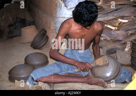 South India Kerela Local Caption Village Life Local Pottery Stock Photo