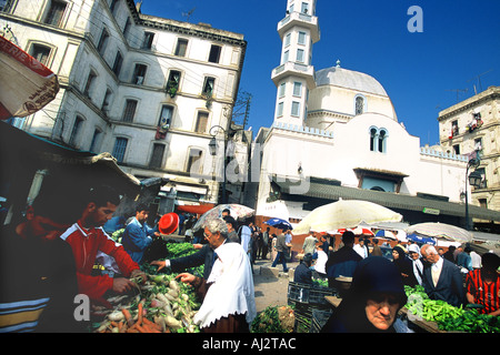 Algiers Casbah the market in Arbadij street Stock Photo