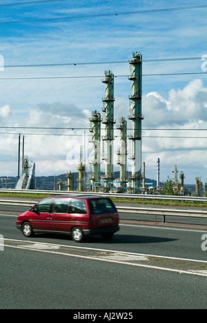 Ineos Chlor Chemical complex, formerly ICI Castner Kellner Works, adjacent to main highway in Runcorn Cheshire Stock Photo