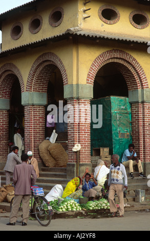 Street corner vegetable stall. Asmara, Eritrea Stock Photo