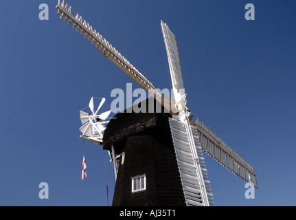 Sarre Windmill Detail of the cap and sweeps Stock Photo