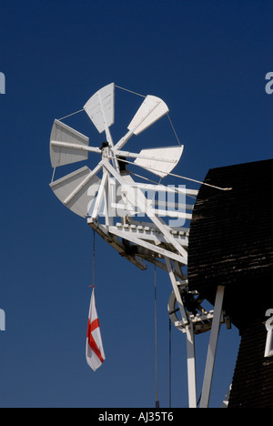 Sarre Windmill Detail of the fantail Stock Photo