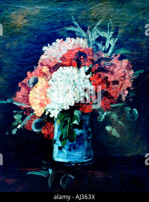 Vincent van Gogh 1853–1890 Dutch Netherlands  Vase with carnations 1886 Stock Photo