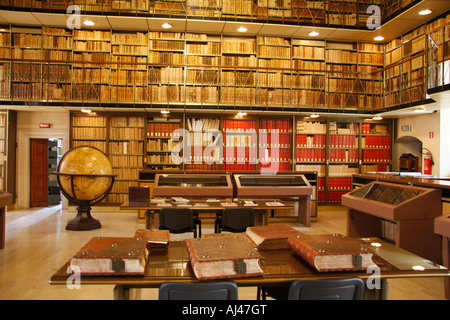 Interior, 'Biblioteca Planettiana', Jesi,library, Interior, 'Biblioteca Planettiana', Jesi,library, Stock Photo