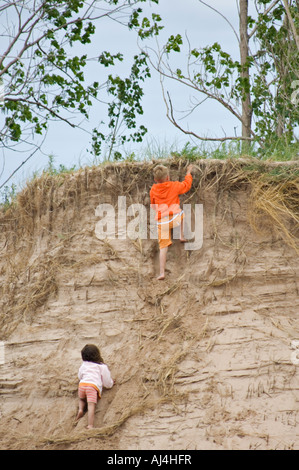 Dune Climb, Sleeping Bear Dunes National Lakeshore, Michigan Stock